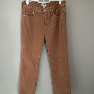 J. Crew High-rise slim demi-boot pant in camel corduroy